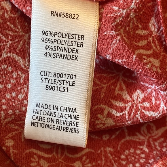 NWT Max Studio Peach& Cream Maxi Dress, see measurements in photos below. - Picture 10 of 11